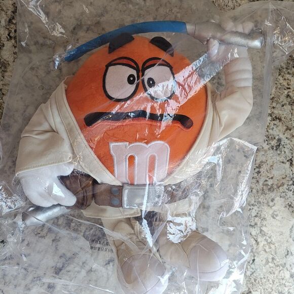 Vintage 2005 M&M's Star Wars Plush Lot Orange Character Jedi Sith 13" New Sealed - Picture 3 of 14